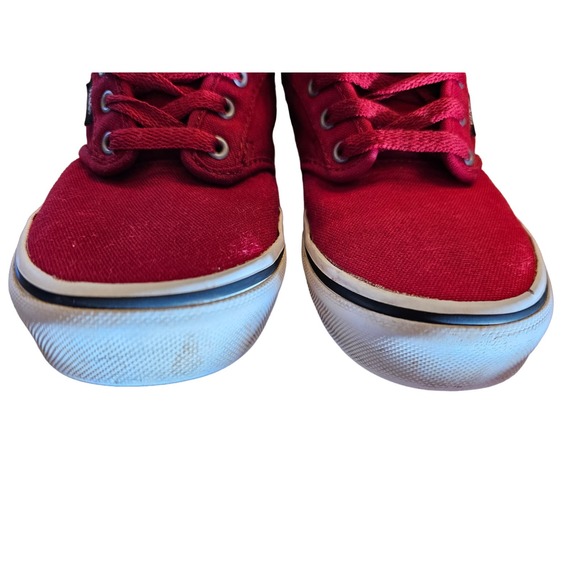 Vans size 2.5 kids red sneakers low top EUC unisex - Picture 5 of 6